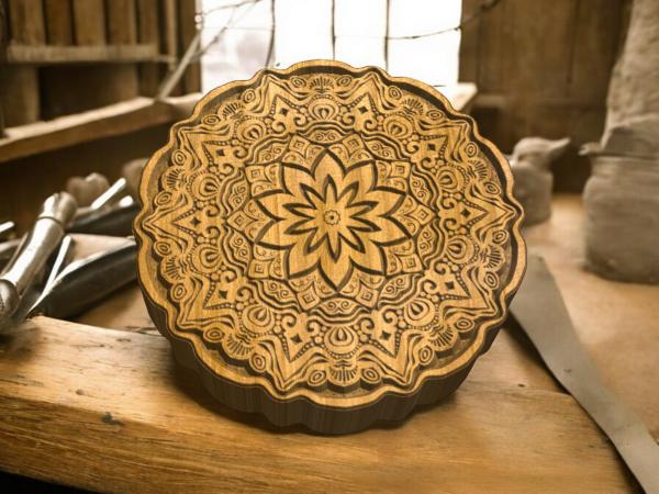 Mandalastempel aus Hartholz Mandalastempel aus Hartholz